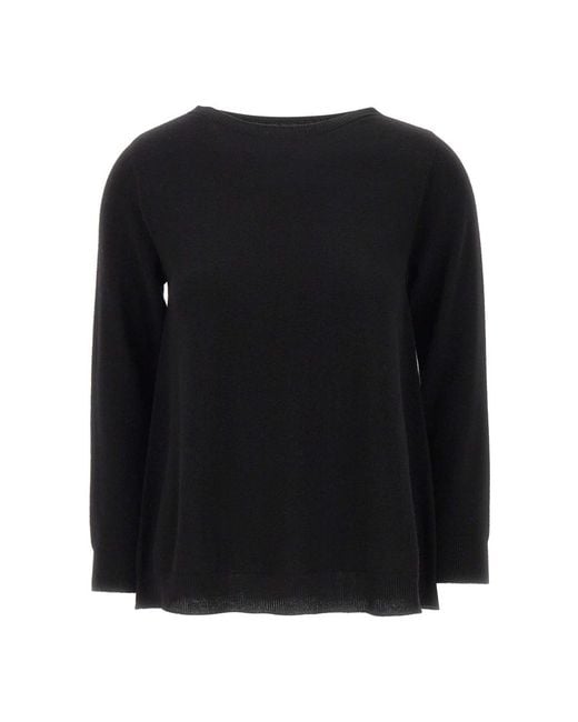 Kangra Black Round-Neck Knitwear