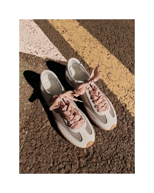HOFF Schoenen ,Wit ,Leer Bridge Solid Mesh in het White