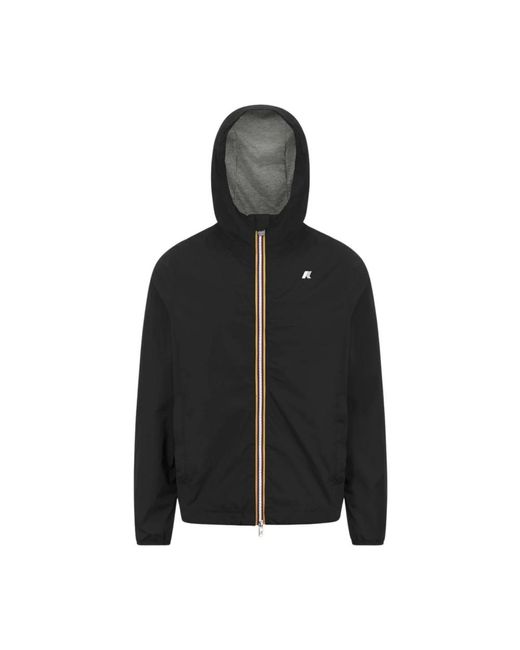K-Way Jassen ,Zwart ,Nylon Jack Stretch Nylon Jersey in het Black voor heren
