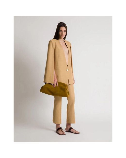 Alberta Ferretti Natural Blazers