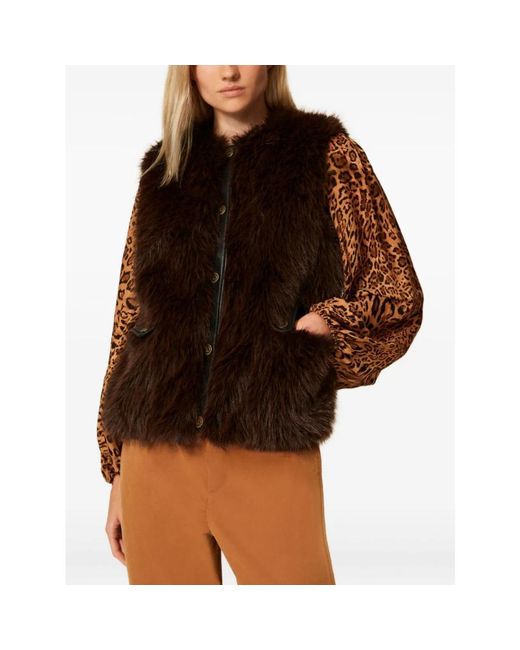 Twinset Brown Waistcoats