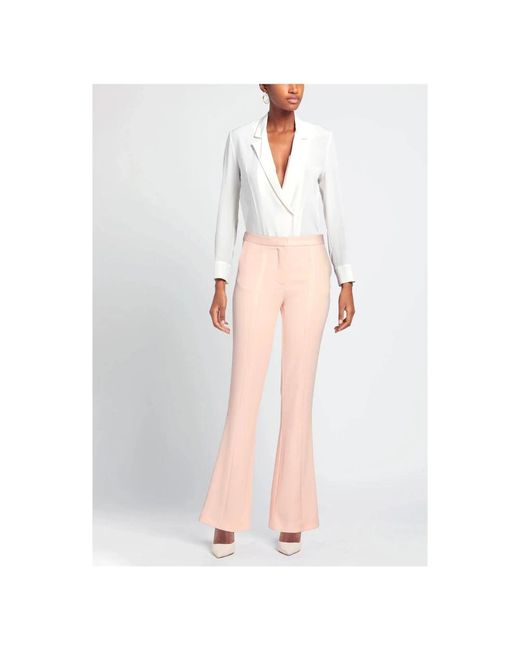 SIMONA CORSELLINI Pink Wide Trousers