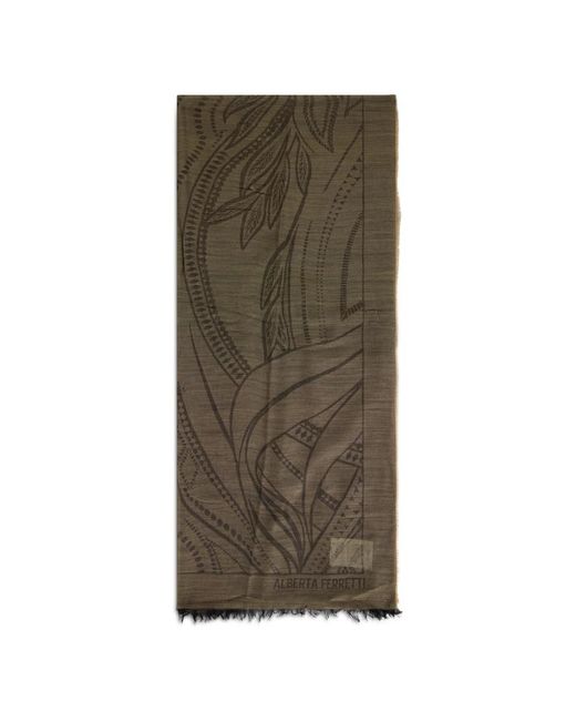 Alberta Ferretti Green Winter Scarves