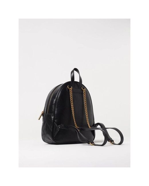 Liu Jo Black Schwarzer Gesteppter Leder Rucksack