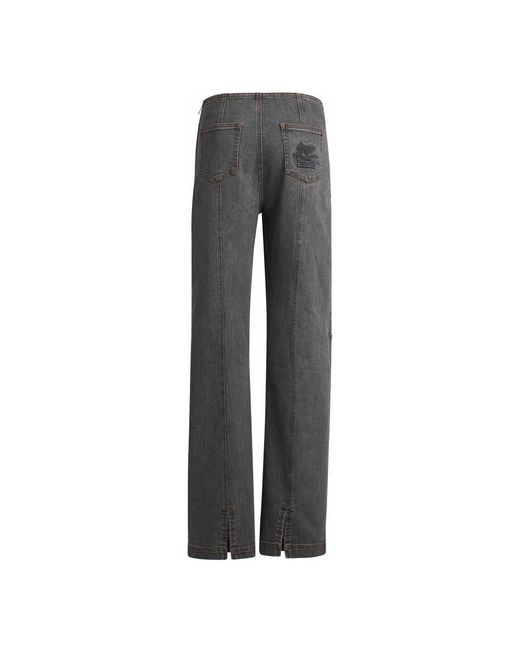 Etro Gray Straight Jeans