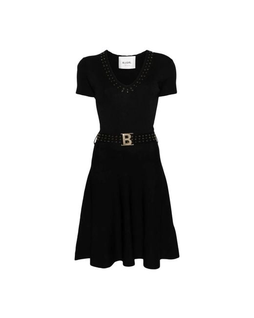 Blugirl Blumarine Black Short Dresses