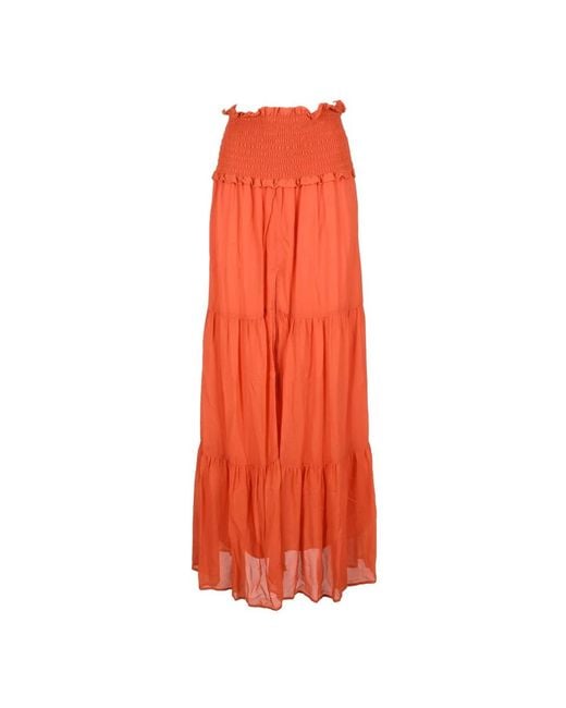 Dondup Orange Maxi Skirts