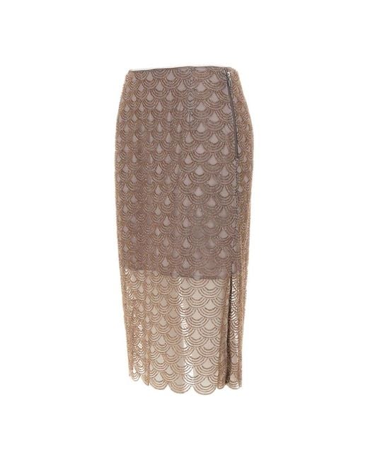 ROTATE BIRGER CHRISTENSEN Brown Midi Skirts