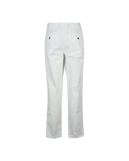 Straight Trousers Brunello Cucinelli pour homme en coloris White
