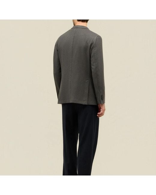 Boglioli Garment Dyed Cashmere Microstruktur K-Jacke in Black für Herren