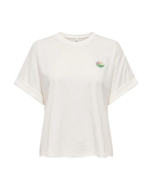 ONLY Cloud Dancer Badge in het White