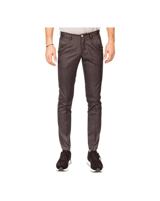 Alessandro Dell'acqua Gray Slim-Fit Trousers for men
