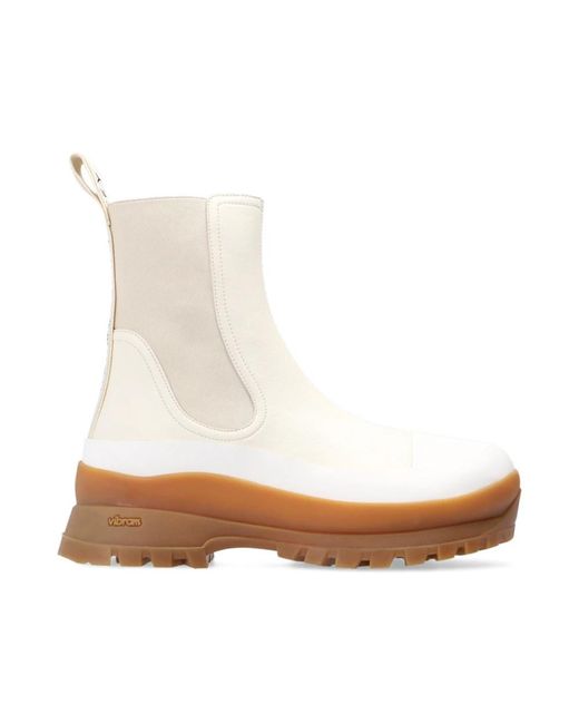 Stella McCartney White Chelsea Boots