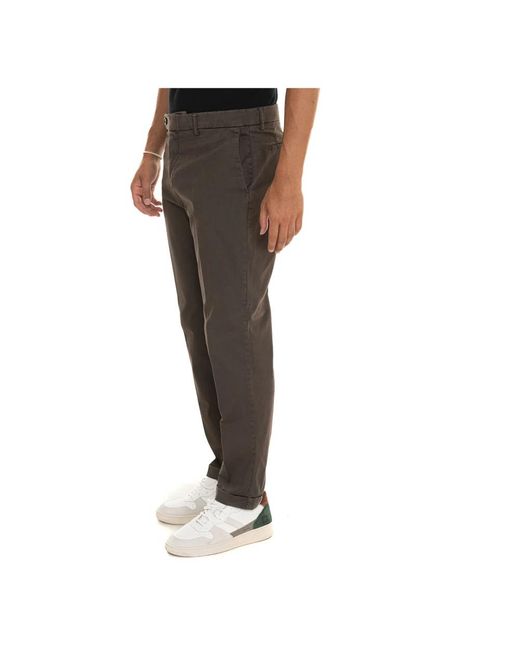 BERWICK 1707 Gray Chinos for men