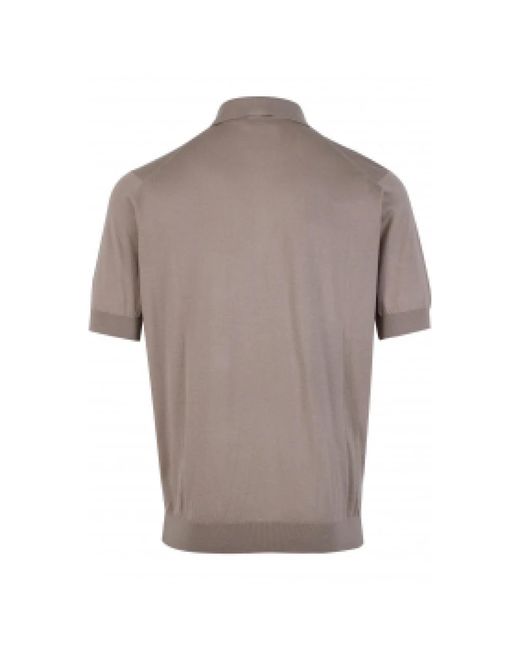 FILIPPO DE LAURENTIIS Polo-shirt mit reißverschluss pz1mc su18r in Brown für Herren