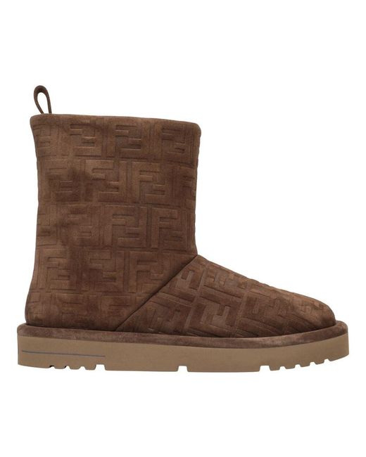 Fendi Brown Winter Boots