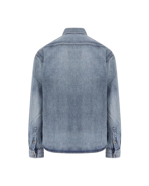 Saint Laurent Denim Shirts in het Blue voor heren