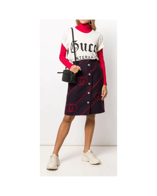 Gucci Red Midi Skirts