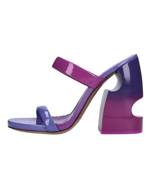 Off-White c/o Virgil Abloh Purple Heeled Mules