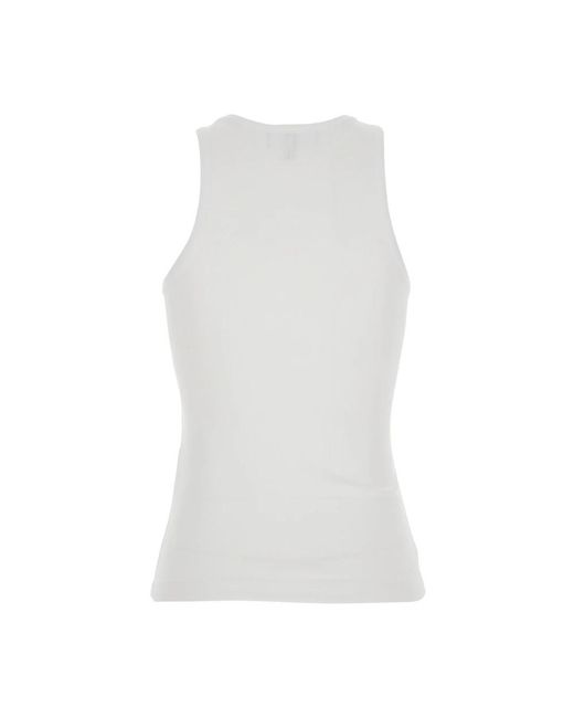Ganni White Sleeveless Tops
