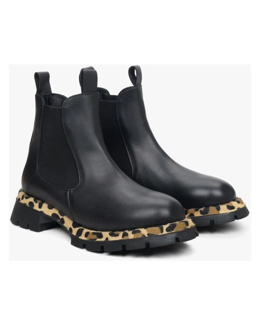ESTRO Black Chelsea Boots