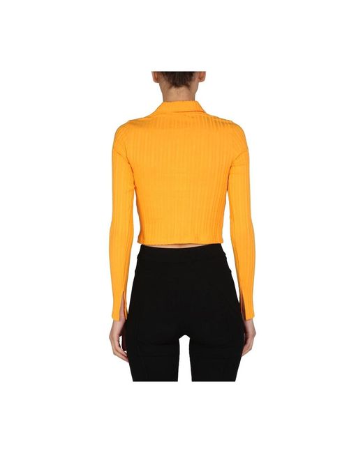 Helmut Lang Orange Blouses