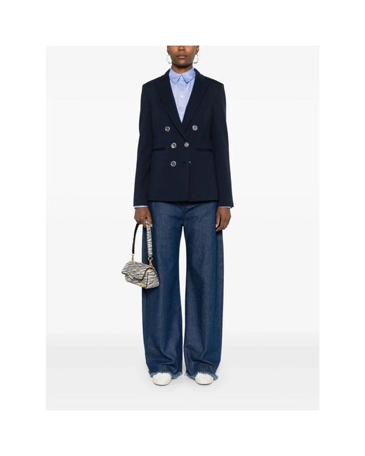 Pinko Jassen ,Blauw ,Blauwe Eclipse Totale Jas in het Blue