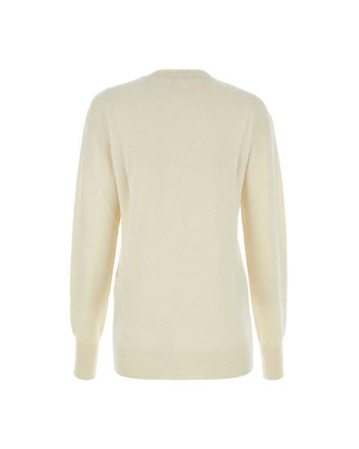 Round-Neck Knitwear Jil Sander de color White