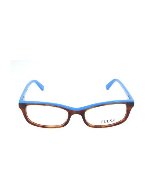 Guess Accessoires ,Bruin ,Rectangular Eyeglasses Frame in het Blue
