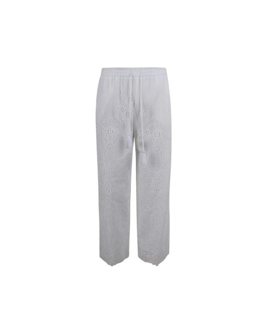 Ermanno Scervino Gray Wide Trousers