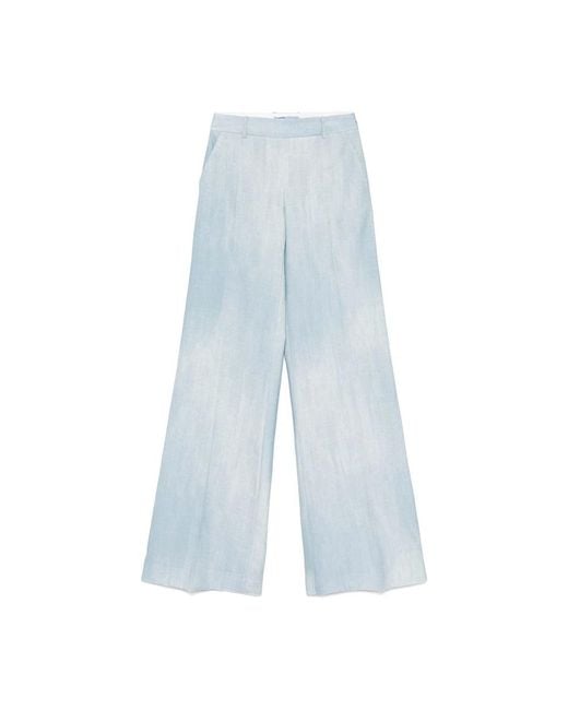 Ermanno Scervino Blue Wide Trousers