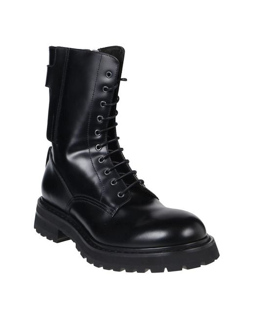 Premiata Black Lace-Up Boots for men