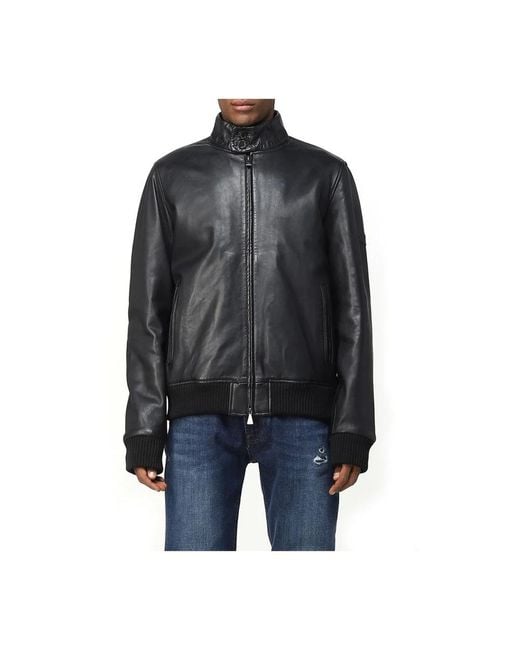 Roy Rogers Black Leather Jackets for men