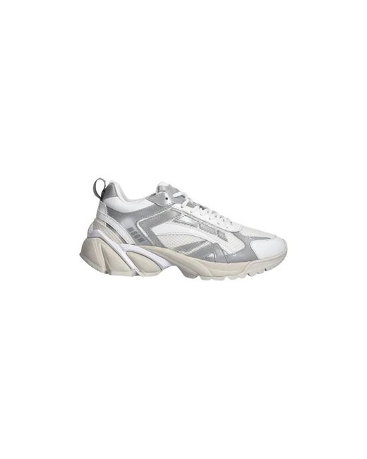 MSGM White Panelled Sneakers