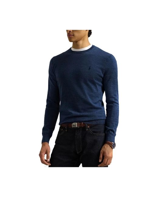 Ralph Lauren Blue Round-Neck Knitwear for men
