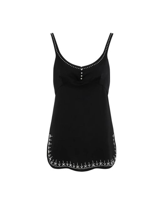Rabanne Black Sleeveless Tops