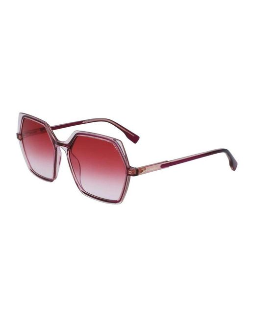 Karl Lagerfeld Red Eingefasste sonnenbrille mit filter 2 gläser