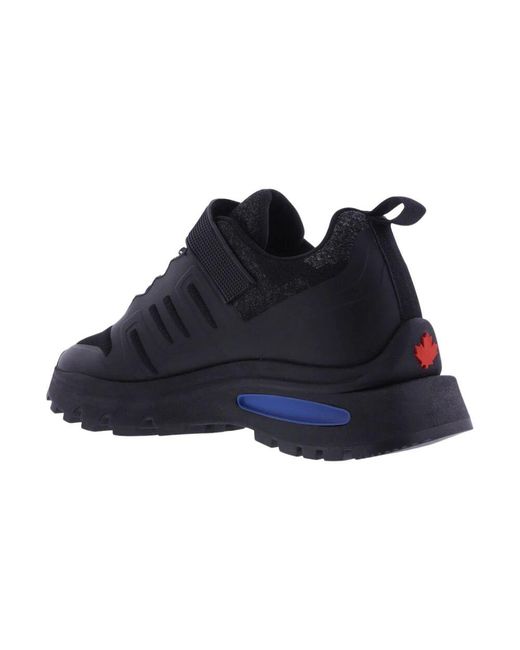 DSquared² Schwarzer strap sneaker in Blue für Herren