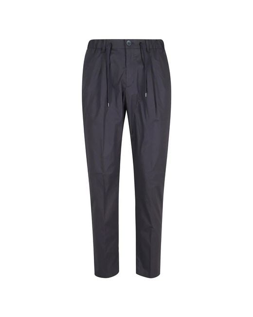 Herno Blue Slim-Fit Trousers for men