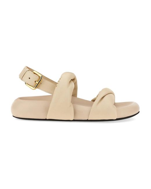 Marni White Flat Sandals