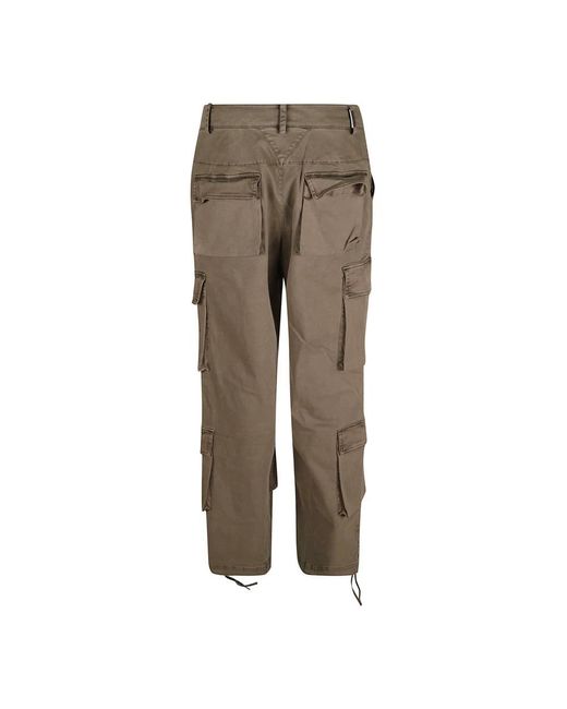 Represent Gray Straight Trousers for men