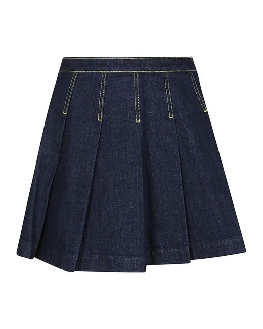 Solid fit&flare mini skirt di KENZO in Blue