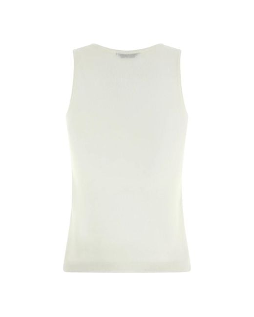 Balenciaga White Sleeveless Tops