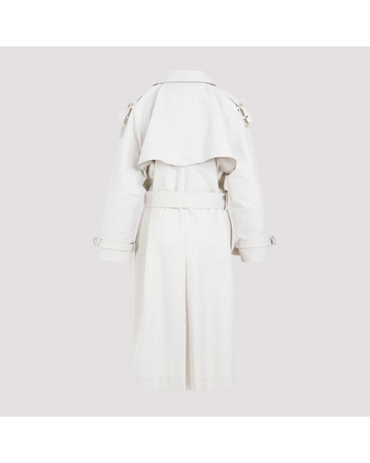 The Row White Beige cotton june coat