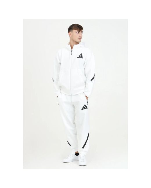 Adidas Fitness ,Wit ,Teamwork Inspired Sportieve Broek in het White voor heren