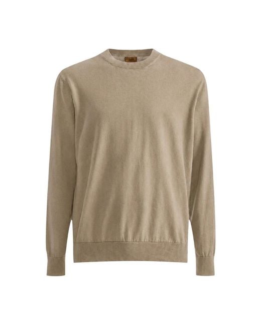 Alviero Martini 1A Classe Brown Round-Neck Knitwear for men