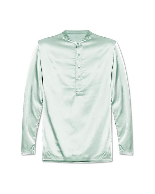 Top da pigiama in seta di Tom Ford in Green da Uomo
