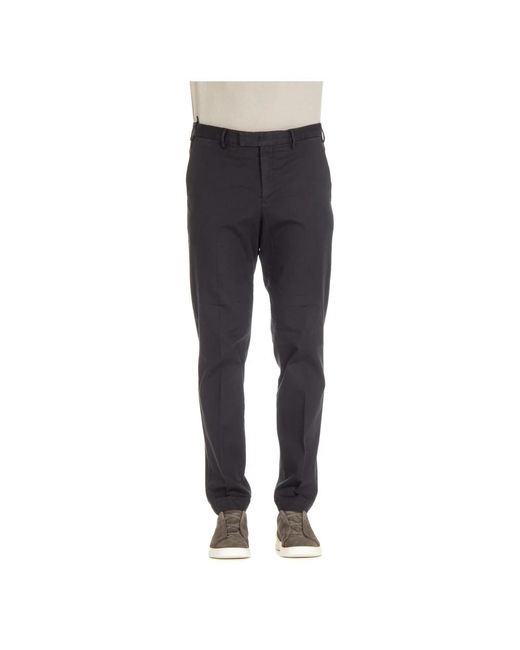 PT Torino Blue Slim-Fit Trousers for men