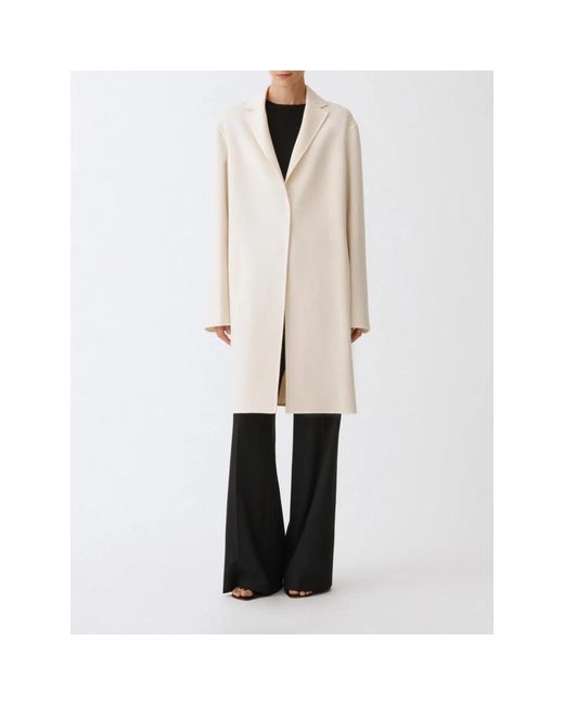 Single-Breasted Coats di Fabiana Filippi in Natural
