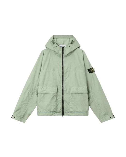Stone Island Green Bomber Jackets for men